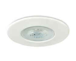 White rim downlight on ceiling